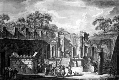 Ansicht des Tempels der Isis, Pompeji, graviert von Francesco Piranesi, 1788 von Louis Jean Desprez